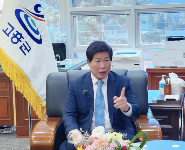 Mayor24시 특별대담 중인 공영민 고흥군수(사진=조용원 기자)
