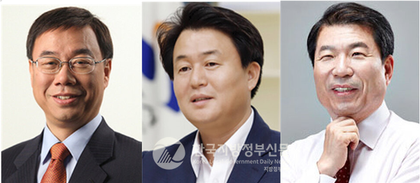 좌측부터 신상진 성남시장, 임병택 시흥시장, 백경현 구리시장