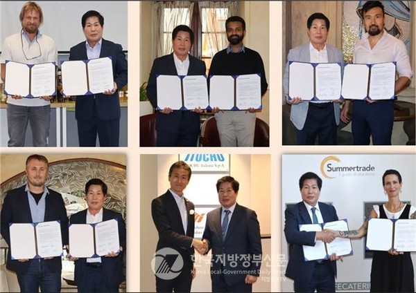 지난 9월 공영민 군수를 단장으로 한 고흥 농산물 수출개척단 유럽방문 이후, 고흥유자와 생강이 유럽 식재료시장에 진출했다(사진=고흥군청)