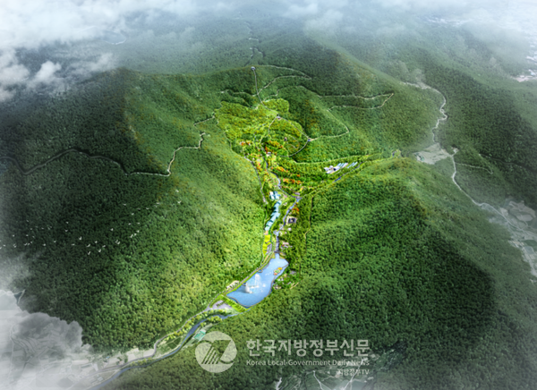 27일 국립난대수목원 조성 사업이 기획재정부의 예비 타당성 조사를 통과해 조기 조성에 청신호가 켜졌다.(조감도 사진=완도군청)