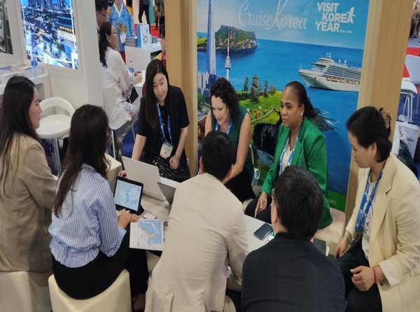 2023년 씨트레이드 크루즈 글로벌 박람회 선사 세일즈 전경 (사진=인천시청)