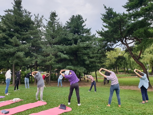 싱잉볼명상 모습 (사진=서울시청)