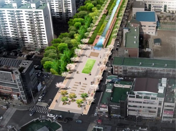 인천광역시(시장 유정복)는 18일 인천의 6대 하천을 힐링명소로 조성하기 위한 특별 대책반(TF)을 구성해 첫 회의를 개최했다고 밝혔다. 자료는 굴포천의 미래상 모습 (자료=인천시청)