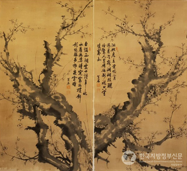 위작으로 드러난 김진만의 ‘매화’/사진=대구시