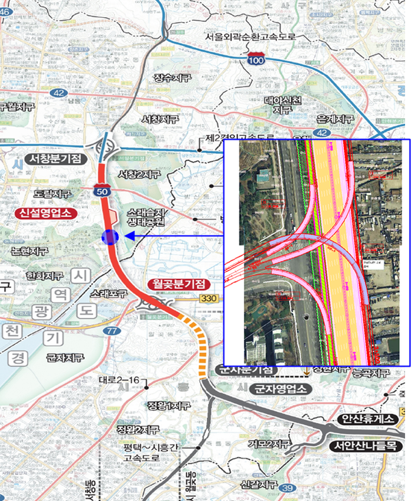 인천광역시(시장 유정복)는 소래나들목 건설사업의 실시설계비용 5억 원을 올해 제1회 추경예산에 확보했다고 밝혔다. (자료=인천시청)