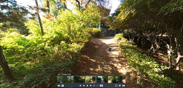 양천구(구청장 이기재)는 ‘양천 가상현실(VR) 투어 서비스’를 개발해 12일부터 구청 홈페이지를 통해 전격 공개한다고 밝혔다. 양천둘레길(산림형) VR 투어 이미지 화면 (자료=양천구청)