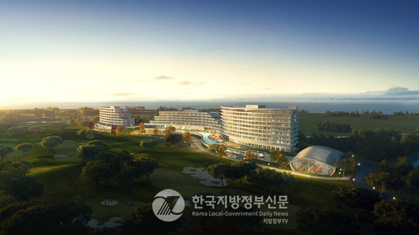 고창군 심원면 만돌리 일원에 약 3,500억원을 투입해 조성될 역대 최대규모의 휴양형 복합리조트 조감도(사진=고창군청) 