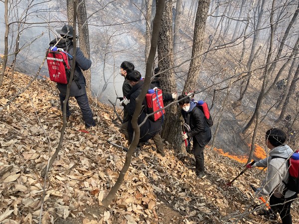 강원도청 공무원 동해안 산불 피해 복구 지원 모습, 참고사진은 해당 기사와 직접적인 관련이 없음 (사진=강원도청 홈페이지)