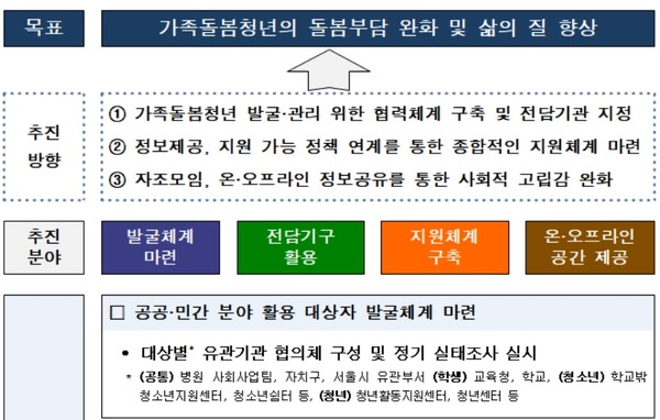 가족돌봄청년 지원사업 추진체계 (자료-서울시청)