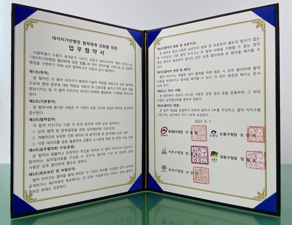 업무협약서 (사진=동대문구)