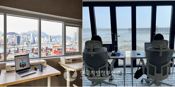 부산 영도 워케이션 센터(왼쪽)와 인천 무의도 워케이션 센터(사진=문체부)