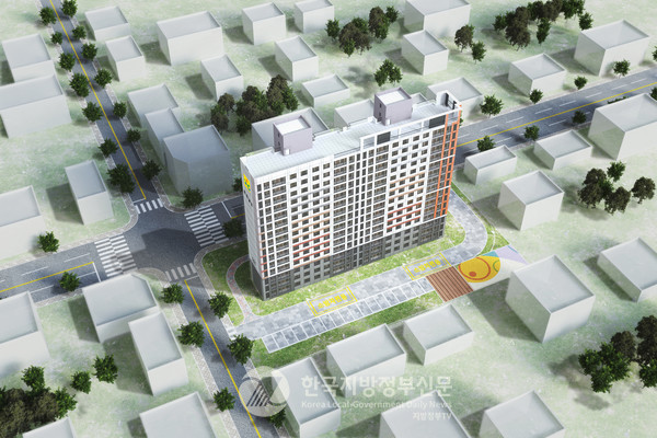 전라남도(도지사 김영록)는 인구감소의 주요 원인 중 하나인 청년인구의 유출을 막고 안정적 정착을 지원하기 위해 신혼부부와 청년층을 위해 2천800억을 투입, 1천호의 신축 임대아파트를 공급하는 ‘전남형 만원주택 사업’을 추진한다. 전남형 만원주택 조감도(사진=전남도청)