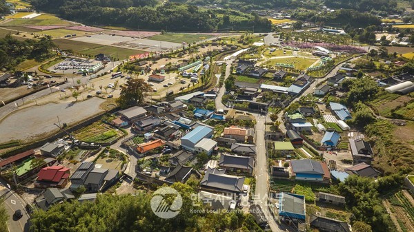 UN 세계관광기구 최우수 관광마을에 선정된 화순 고인돌 모산마을 전경(사진=화순군청)