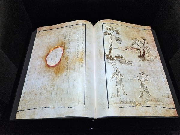 ‘디지털북’ 체험 공간에선 우리나라 국보인 허준의 '동의보감', 조선시대 군사 훈련용 무예지인 '무예도보통지' 등의 고서를 디지털화하여 초고밀도 이미지센서가 내장된 고서 재질의 책자에 빛을 통해 문자와 동영상 이미지로 표현하는 실감형 도서 콘텐츠를 만날 수 있다. (사진=대전광역시)