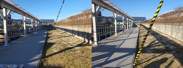  ‘아차사고 발굴대회’에서는 야간에 시설물이 보이지 않아 위험했던 사례에 대해 형광 페인트 칠, 조명 설치 등으로 해결방안을 제시했다. (사진=서울시)