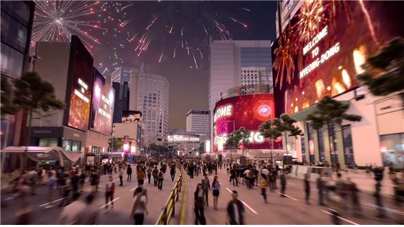 명동 옥외광고물 자유표시지역 전경 (사진=서울 중구)