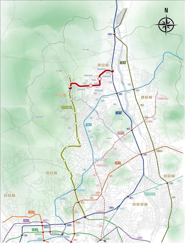 연장선 개통 이후 우이신설선은 환승역 5개를 보유한 주요 경전철 노선으로 거듭날 전망이다. (자료=서울시)