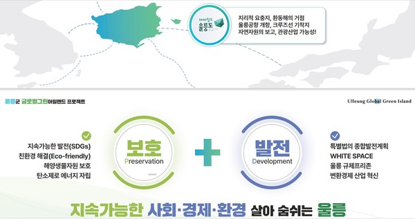 정성현 경상북도 지방시대정책국장은 ‘울릉 글로벌 그린 아일랜드 프로젝트’의 핵심 내용을 발표했다. (자료=경북도)