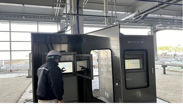 ‘미생물 건전성 판단 시스템’ 시범설비 모니터링 모습 (사진=서울물재생시설공단)