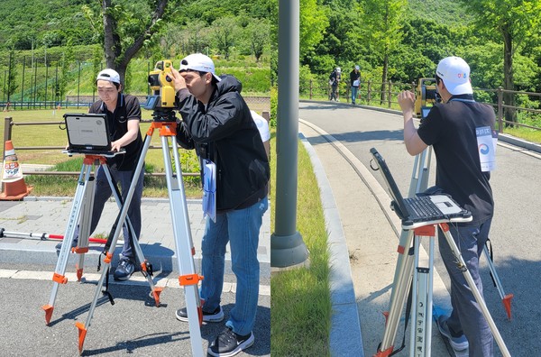 17개 시·도 대표팀 51명이 참여한 가운데 서울시는 현장의 건축물 및 토지경계를 확인하는 지적측량 분야에서 정확성과 신속성에 대한 높은 점수를 받았다. (사진=서울시)