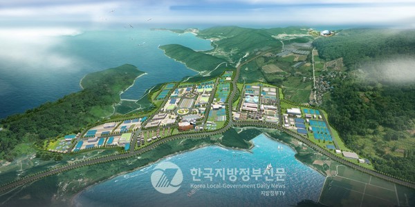 전남 고흥군 봉래면 나로도에 조성될 우주발사체 국가산단 조감도(사진=고흥군청)