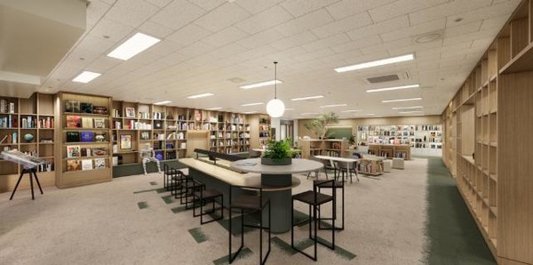 ‘금천가산퍼블릭 디자인작은도서관’은 서울 최대의 지식산업센터 ‘가산퍼블릭(디지털로 178, A동 M-401호)’에 위치해 있고 면적은 225.34㎡이다. (사진=금천구)