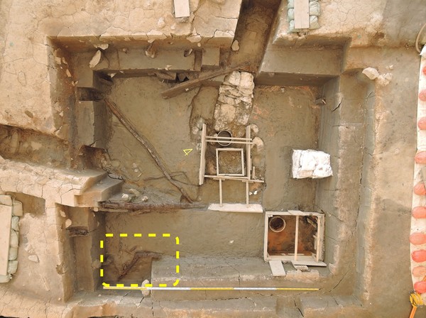 몽촌토성 집수지 4호 쟁기 출토 지점 (사진=서울시)