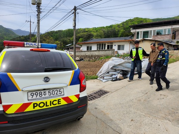 봉화 우곡리 주민대피 모의훈련 모습 (사진=경북도)