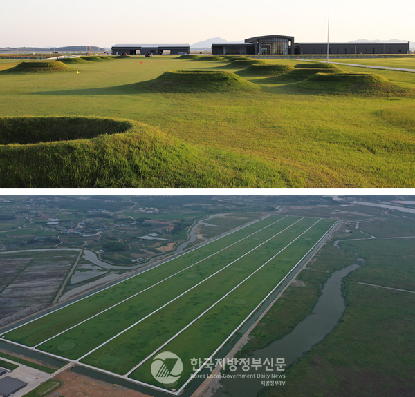 365개 분화구 벙커와 세계 유일의 활주로형 국내 최장 길이 코스로 만들어져 달나라에서 골프하는 매력에 빠지는 이색 골프장인 전남 영암군 소재의 '코스모스링스'가 골프애호가들의 핫플레이스로 급부상하고 있다(사진=조용원 기자)
