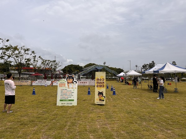 혜윰공원 반려견 놀이터는 총사업비 8억 5천만 원의 예산을 투입해 6188.8㎡의 규모로 반려견 놀이터, 주차장 36면, 카페와 실내 놀이터 등 편익시설 등으로 조성됐다. (사진=연수구)