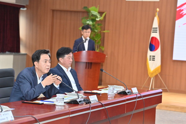  김태흠 지사는 “충남도는 삽교평야 일대를 ‘미래 농업 전진기지’로 만들어 나아가고 있다”고 소개했다. (사진=충남도)